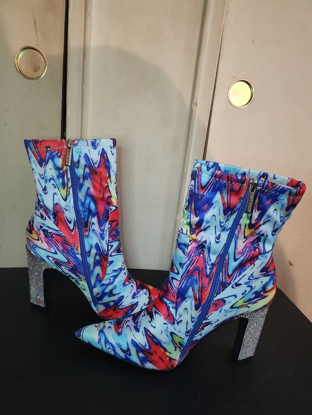 Colorwave Pointed Toe Ankle Boots - Multicolor - Picture 6 of 13